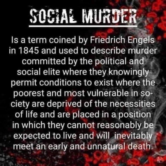 The #ToryCriminalsUnfitToGovern are guilty of #SocialMurder