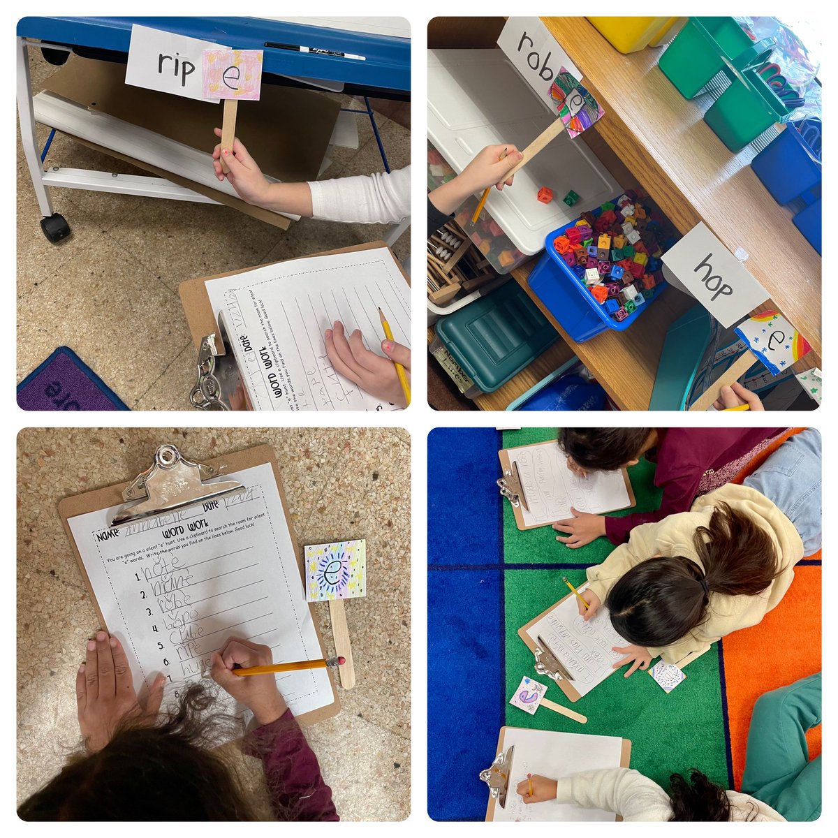 Putting our magic e wands to good use in first grade! We went on a classroom scavenger hunt to build, read, and write words and sentences with magic e 🪄#WOschool #WeAreChappaqua