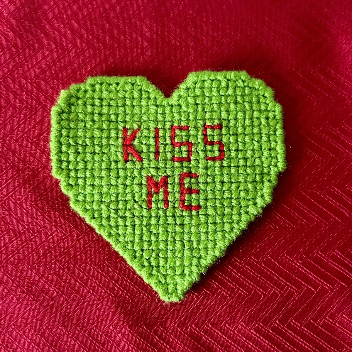 Sweethearts Candy Coaster 
{Green - Kiss Me} 

Shop available coasters and coaster sets in my Square shop: 
justaskcassie.square.site/shop/coasters/8

#sweethearts #sweetheart #valentinesday #valentinesdaydecor #sweetheartscandy #greenheart #greensweetheart #coasters #beveragecoaster #drinkcoaster
