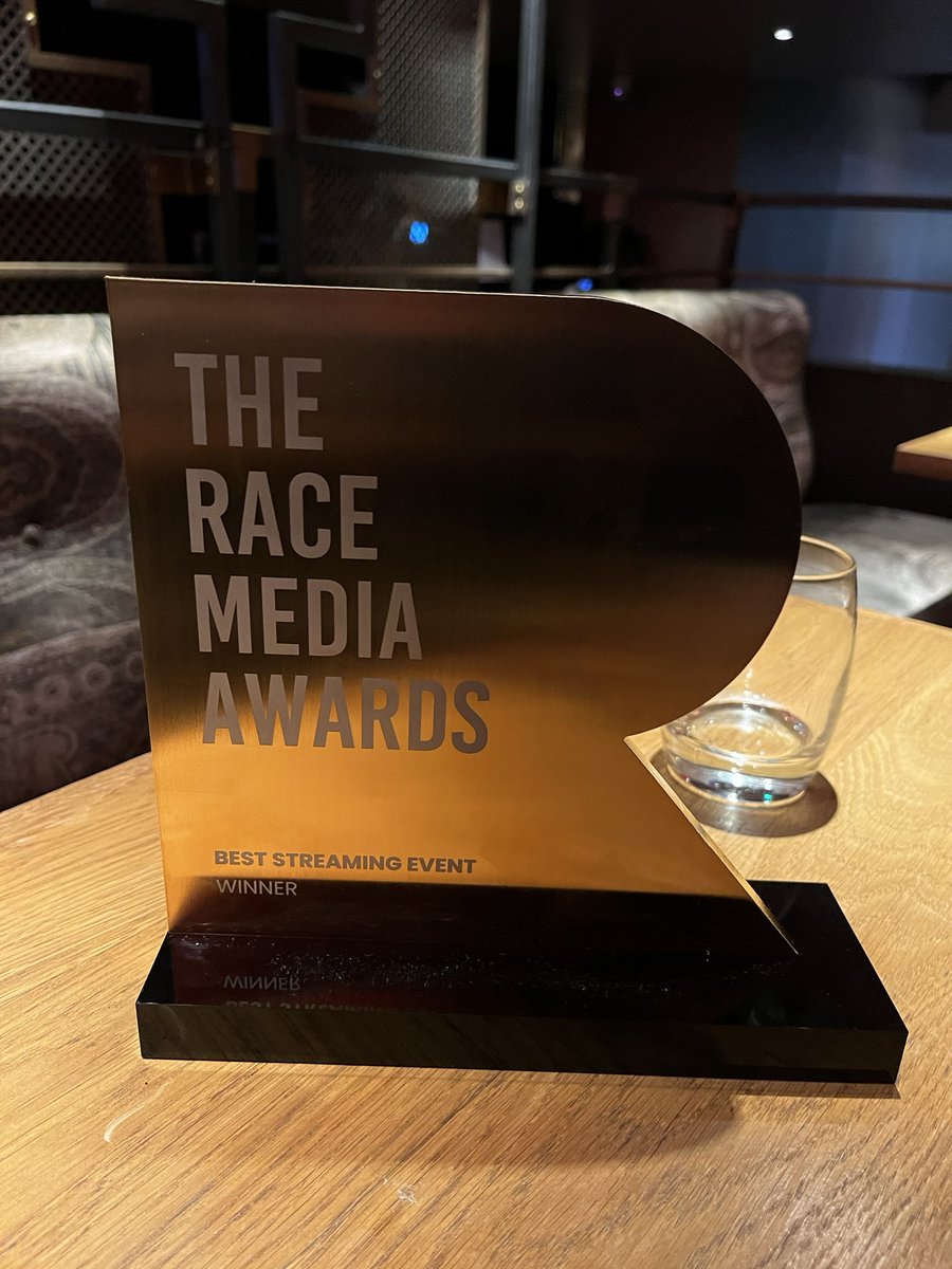 Three in a row - chuffed to be part of the team picking up @racemediaawards Best Streaming Event for the @EASPORTSF1 Las Vegas Showrun #TRMA24 #F123