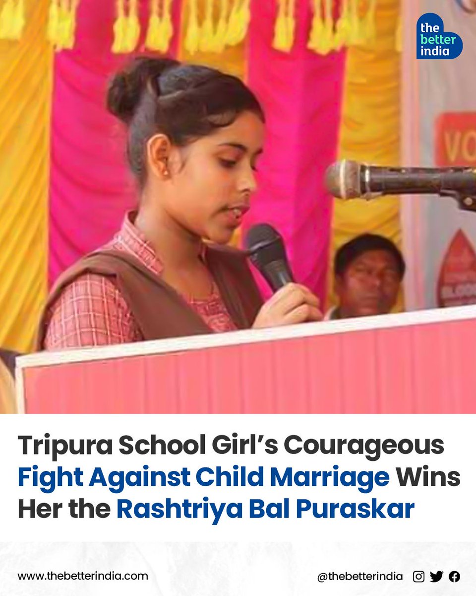 In an extraordinary display of resilience, Jyotsna Akhtar, a young girl from Tripura, was honoured with the “Pradhan Mantri Rashtriya Bal Puraskar” in the Social Service category in New Delhi. 

#RashtriyaBalPuraskar #ChildMarriage #Inspiration #Republicday #Republicday2024