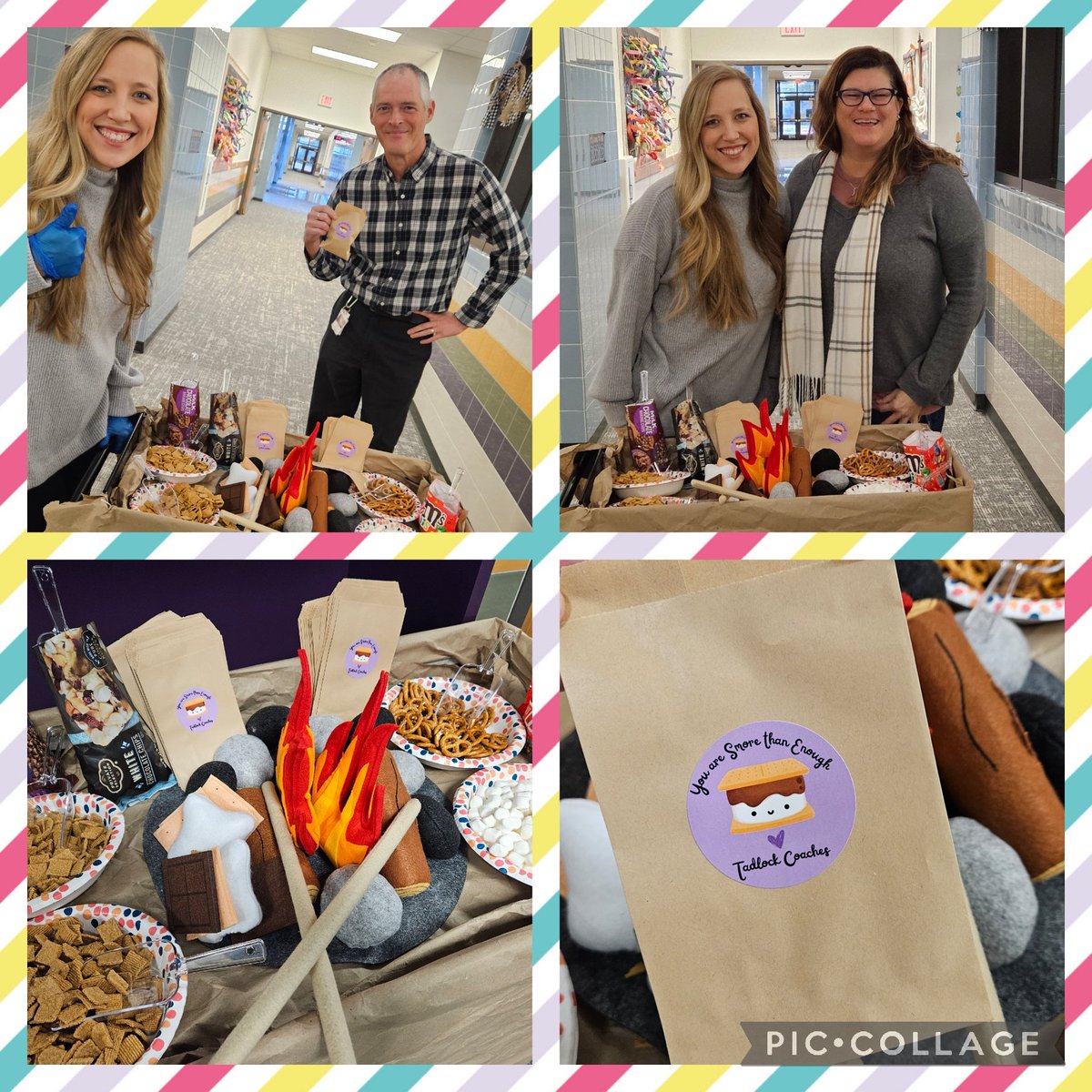 The Coaches' Sparkle Cart visited the <a href="/TadlockElem/">TadlockElem</a> Ts this morning!
"You are SMORE than Enough" 💜 #TadlockSparkles