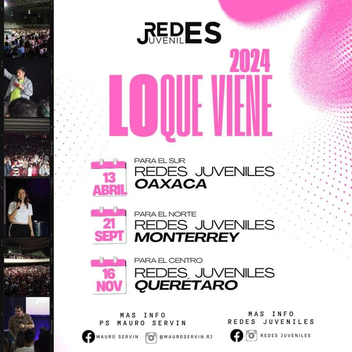 Se vienen 3 congresos para ti, agenda en la zona que te quede mejor, haz planes de estar con nosotros con el grupo de jóvenes de tu congregación.  

Será un tiempo poderoso y de transformación que no te puedes perder🔥