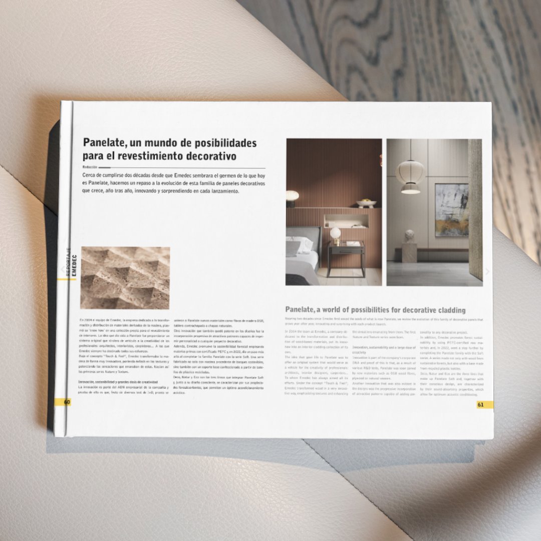 EMEDEC_com's tweet photo. En el nuevo número de la revista #SPAINCONTRACT encontraréis el reportaje "Panelate, un mundo de posibilidades para el revestimiento decorativo" ¡Búscanos en las páginas 60 y 61!
🔗 https://t.co/vJBYthBxAQ
#DiseñoInterior #Arquitectura #InnovaciónEnRevestimientos #Panelate https://t.co/7gg3kDCDJf