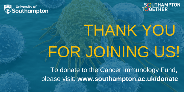 Thank you to everyone who joined us this evening for our first online event of 2024. If you wish to donate to the CIF Fund or would like to find out more information you can do so by clicking this link: southampton.ac.uk/donate