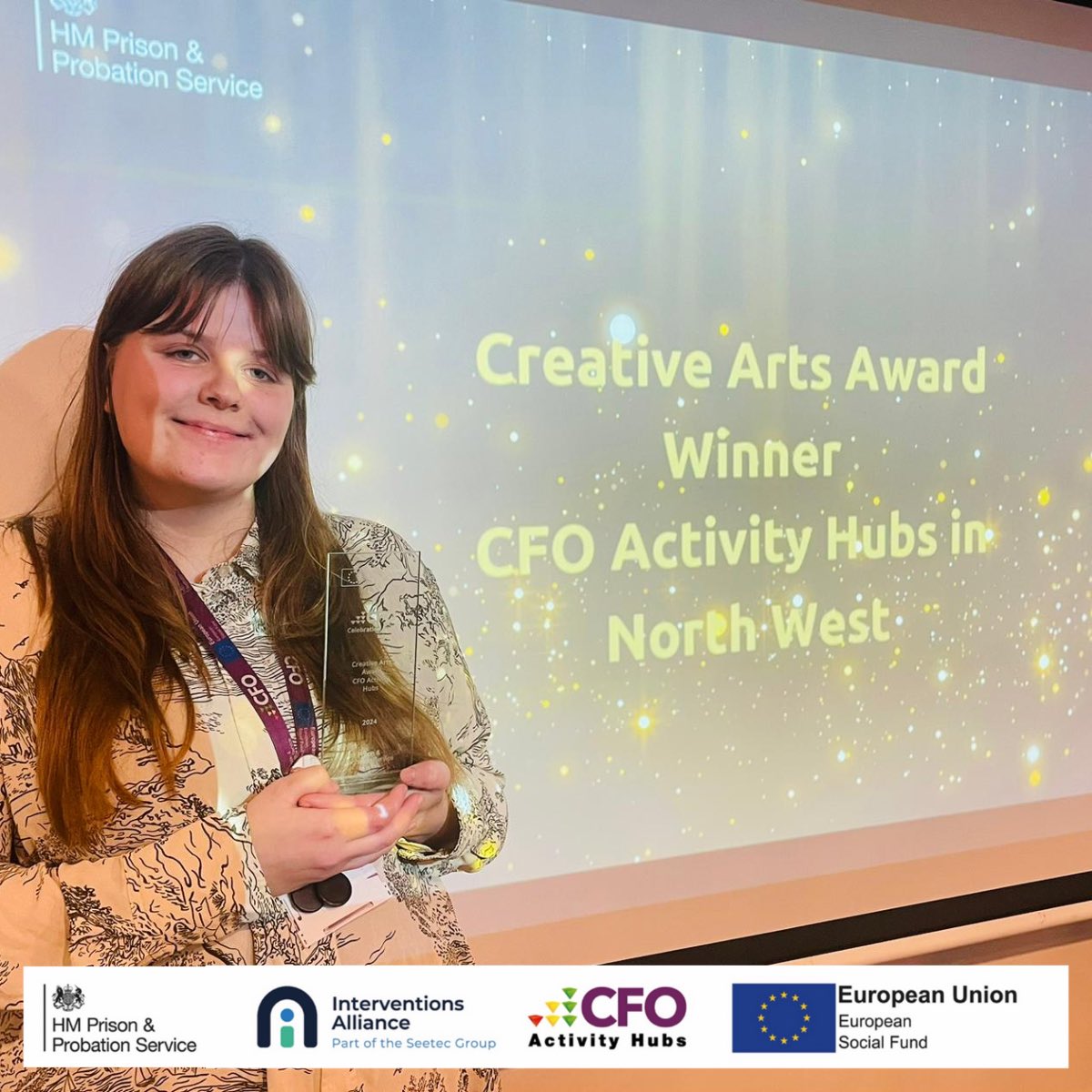 Time to announce our winners! 🏆🌟 Congratulations to our North West CFO Activity Hubs on being recognised with the ‘Creative Arts Award’! 🎨🎭  Our North West teams do a wonderful job of fostering the creativity of their participants. #CFOCelebrationAwards24