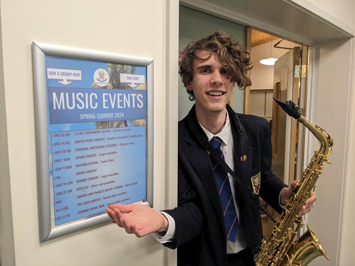 We've got an amazing programme of live music events coming up over the next few months, starting with our #Alevelmusic recital tomorrow! Details here: tinyurl.com/59n5dvtp