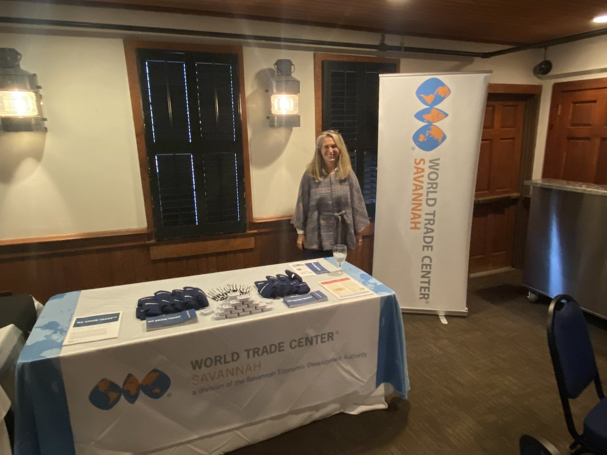 World Trade Center Savannah Vice President Leigh Ryan and Programs and Community Development Manager Antwone Mohammed attended the Independent Freight Forwarders and Customs Brokers Association (IFFCBAS) Vendor Services Showcase yesterday where Leigh gave an #FTZ presentation.