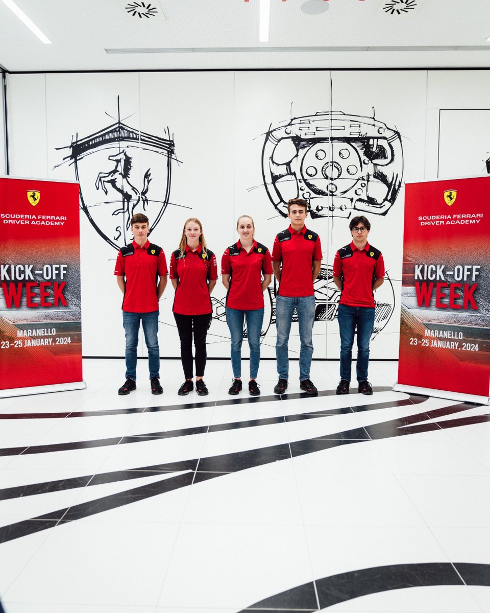 insideFDA's tweet photo. Our #FDA drivers are in Maranello to kick off their 2024 season 👊 

@OllieBearman's currently with @PREMA_Team for a pre-season commitment https://t.co/YUnT04pw6j