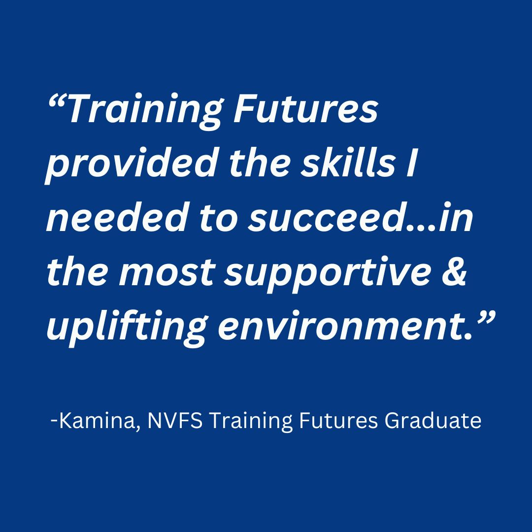 Are you ready to start a professional career in 2024, earning a living wage? Find out about the NVFS Training Futures program and how it can help you reach your goals this year. Learn about the 20 ways NVFS prepares the under- and unemployed for success. nvfs.org/tf-success