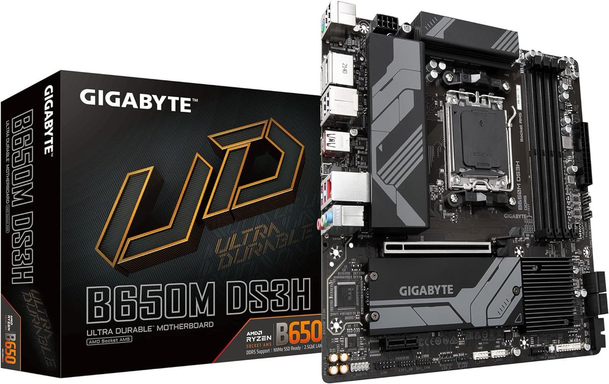 PromoLinkBR's tweet photo. GIGABYTE B650M DS3H (AM5/ LGA 1718/ AMD/ B650/ Micro ATX/Garantia de 5 anos/ DDR5/ PCIe 4.0 M.2/ PCIe 4.0/ USB 3.2 Gen2X2 Tipo-C/2,5GbE LAN/Placa-mãe)
R$ 1.298,00
Em até 10x R$ 129,80 sem juros
#GIGABYTE #B650M #DS3H #AMD #Amazon
https://t.co/3MJChEEglV https://t.co/vudyYFPNea