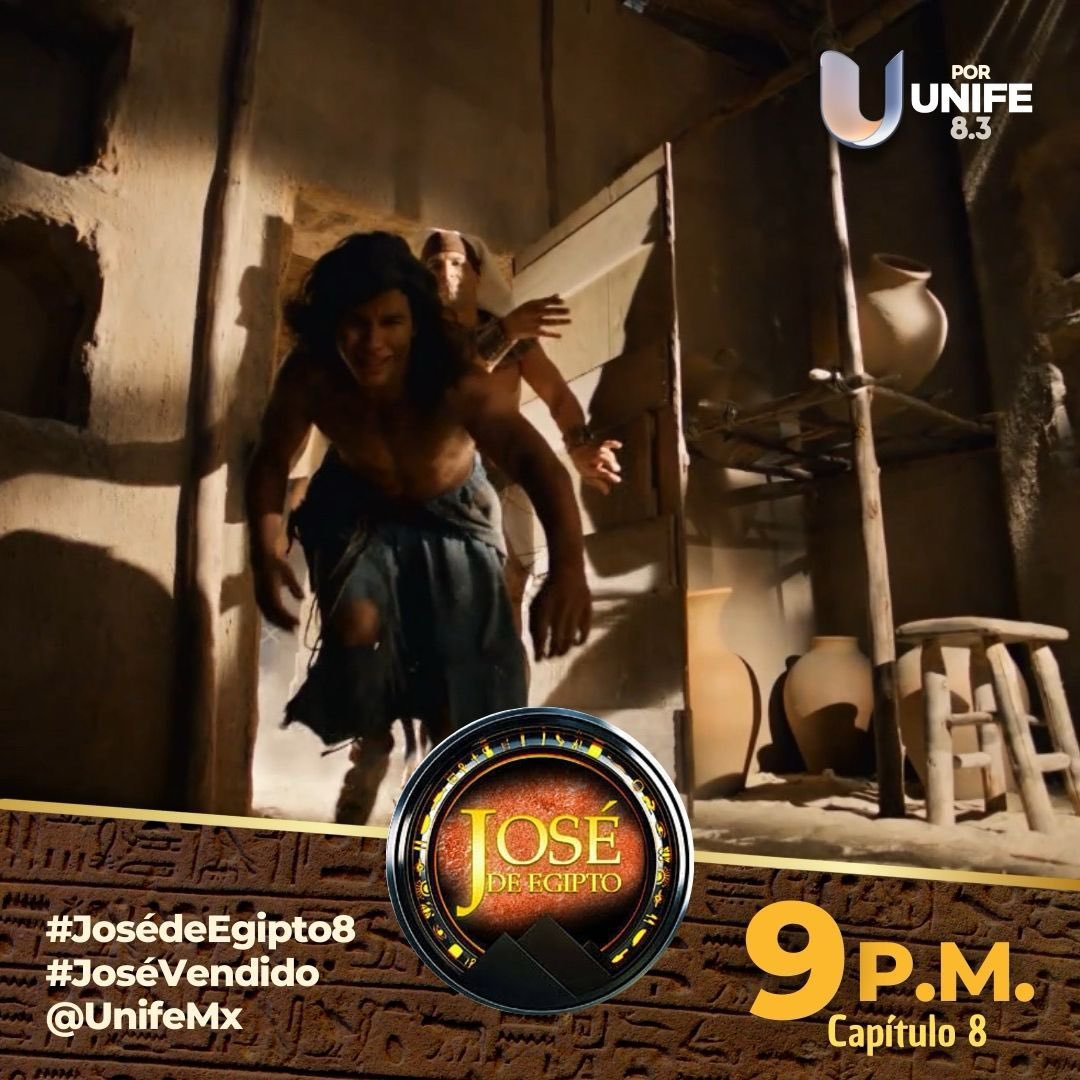 TiagoMx29's tweet photo. 🚨🌌 ¡Sintonicen sus emociones! El capítulo 8 de José de Egipto les espera a las 9 p.m. en @UnifeMx, canal 8.3. 😱📺 No se lo pueden perder. 

#JosédeEgipto8 #JoséVendido https://t.co/ZdyNlXNCQh