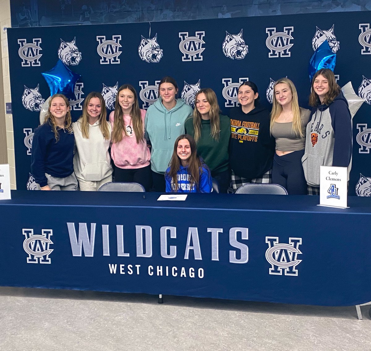 Lots of support for our girl <a href="/CarlyClemens3/">Carly Clemens</a> signing with Aurora University today! 💙 Congrats Carly!🎉