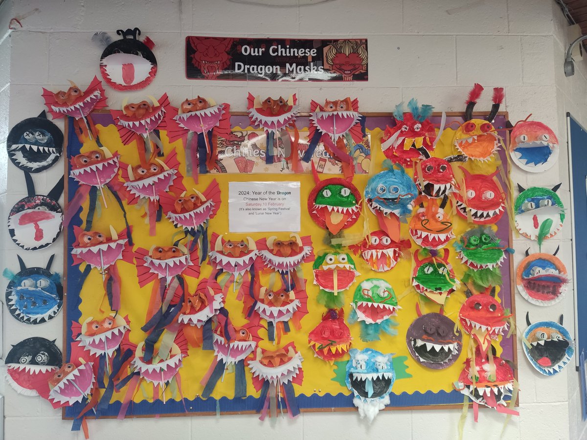 Preparing for the Lunar New Year, the Year of the Dragon. Well done to the 3rd class boys for such wonderful artwork 👏💫