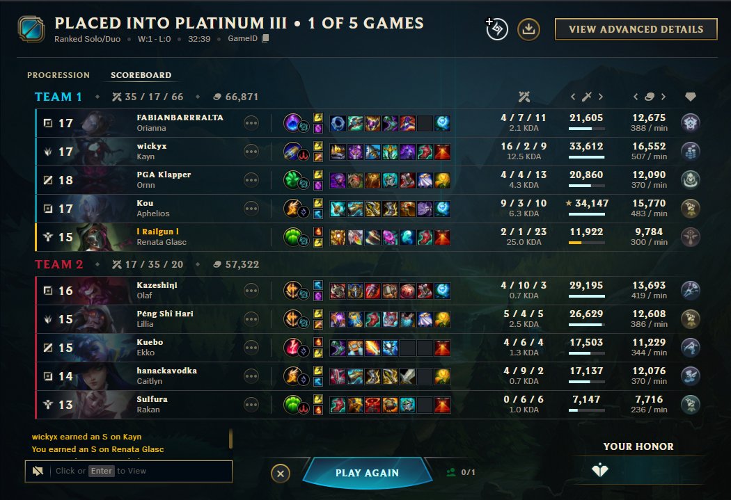 lRailgunl's tweet photo. Me he calentado y me he jugado una ranked después de años sin jugar enserio a este juego, buenas noches a todos https://t.co/ZUqMS4BFGv