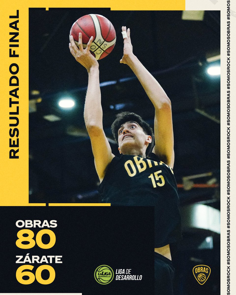 ObrasBasket's tweet photo. 🏀#LDD ¡Tercera en fila! Y la novena de la temporada 🚕

#SomosObras💛🖤 #SomosRock🤟🎸 https://t.co/b2jEZRqJEP