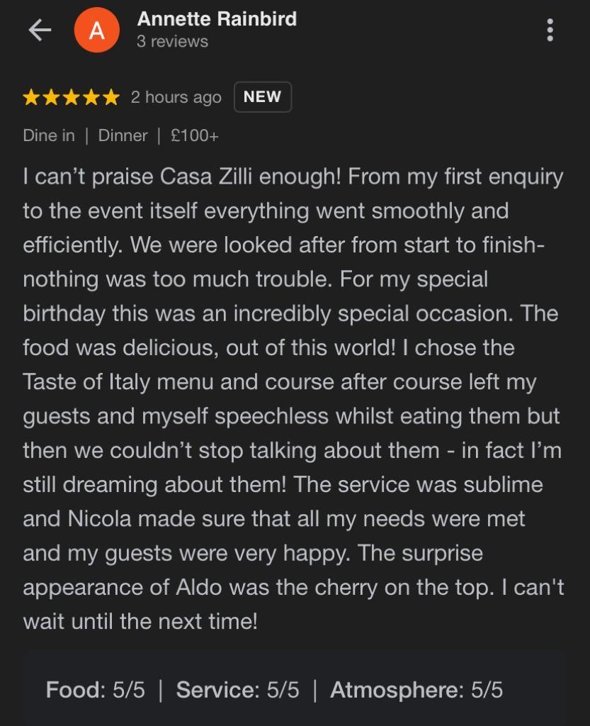 Happy customers at Casa Zilli thank you 🇮🇹🇮🇹