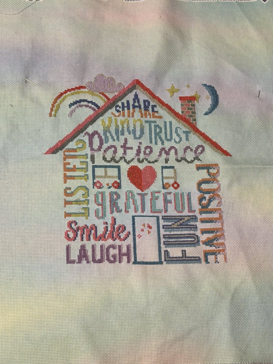 I have enjoyed today’s much needed day off: washing basket now clear ,time spent with husband and the twins, massage by my lovely therapist, stitching - progress below and time spent playing the piano…in a better place than yesterday #selfcare #MentalHealthMatters #FamilyFirst