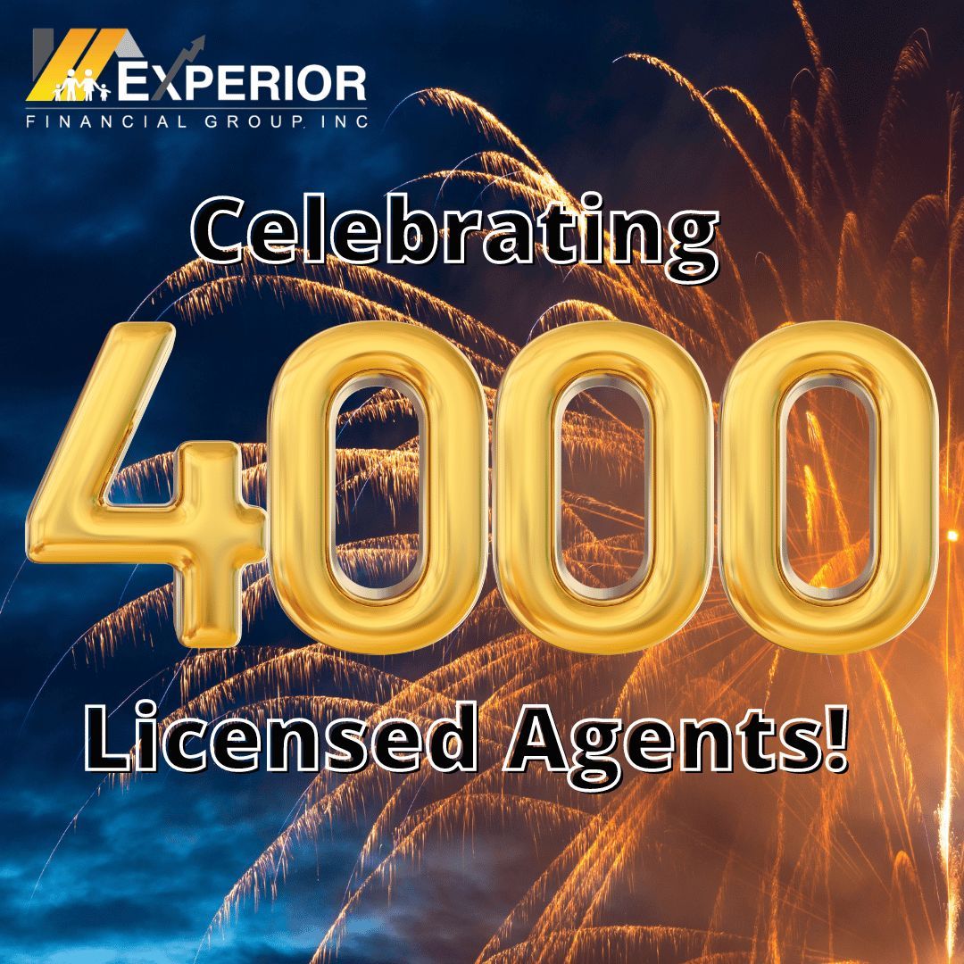 🎉EXCITING NEWS! Experior Financial Group is overjoyed to announce we've hit 4000 Licensed Agents across North America! 🙌 A heartfelt THANK YOU to our incredible Agents and head office staff for their unwavering dedication. #ExperiorMilestone #ThankYouTeam #ExperiorFinancial