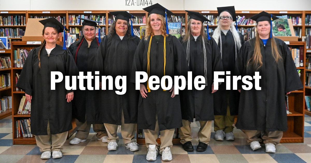 MoCorrections's tweet photo. Each semester 900+ incarcerated students enroll in higher ed programs through 9 partner colleges & universities. Each month 3,000+ incarcerated students are enrolled in academic adult education programs, with a 100% HiSET pass rate. @GovParsonMO #MOSOTS #SOTS #PuttingPeopleFirst https://t.co/tIW3jYd34B