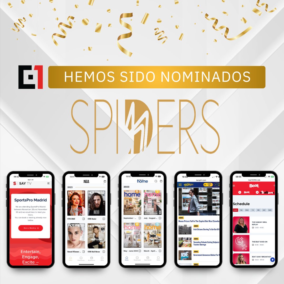 Estamos encantados de compartir la emocionante noticia de nuestras múltiples nominaciones a los prestigiosos <a href="/spiderawards/">The Spiders</a> !