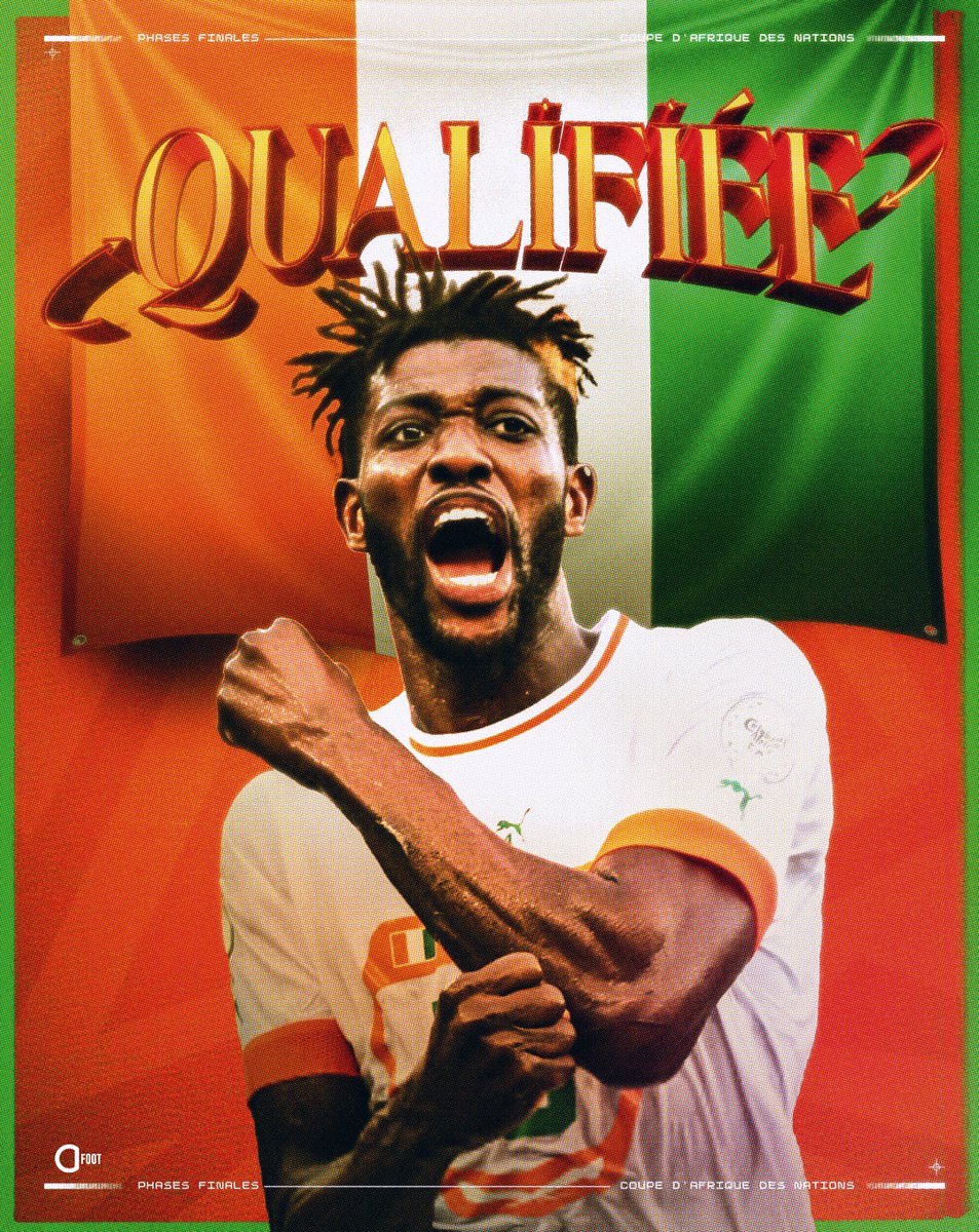 ActuFoot_'s tweet photo. 🚨 OFFICIEL ! 𝗟𝗔 𝗖𝗢̂𝗧𝗘 𝗗'𝗜𝗩𝗢𝗜𝗥𝗘 𝗦𝗘 𝗤𝗨𝗔𝗟𝗜𝗙𝗜𝗘 𝗣𝗢𝗨𝗥 𝗟𝗘𝗦 𝗛𝗨𝗜𝗧𝗜𝗘̀𝗠𝗘𝗦 𝗗𝗘 𝗙𝗜𝗡𝗔𝗟𝗘 𝗗𝗘 𝗟𝗔 #CAN2023 ! 🇨🇮✅ https://t.co/jymVNczyDy