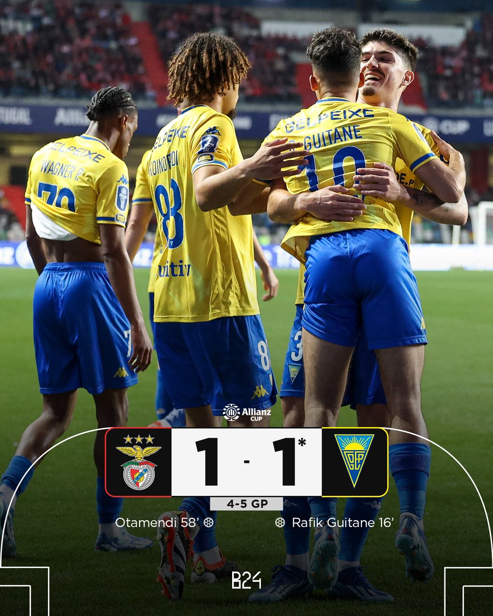 Estoril derrota o Benfica e marca encontro com o Braga na final da Taça da Liga!