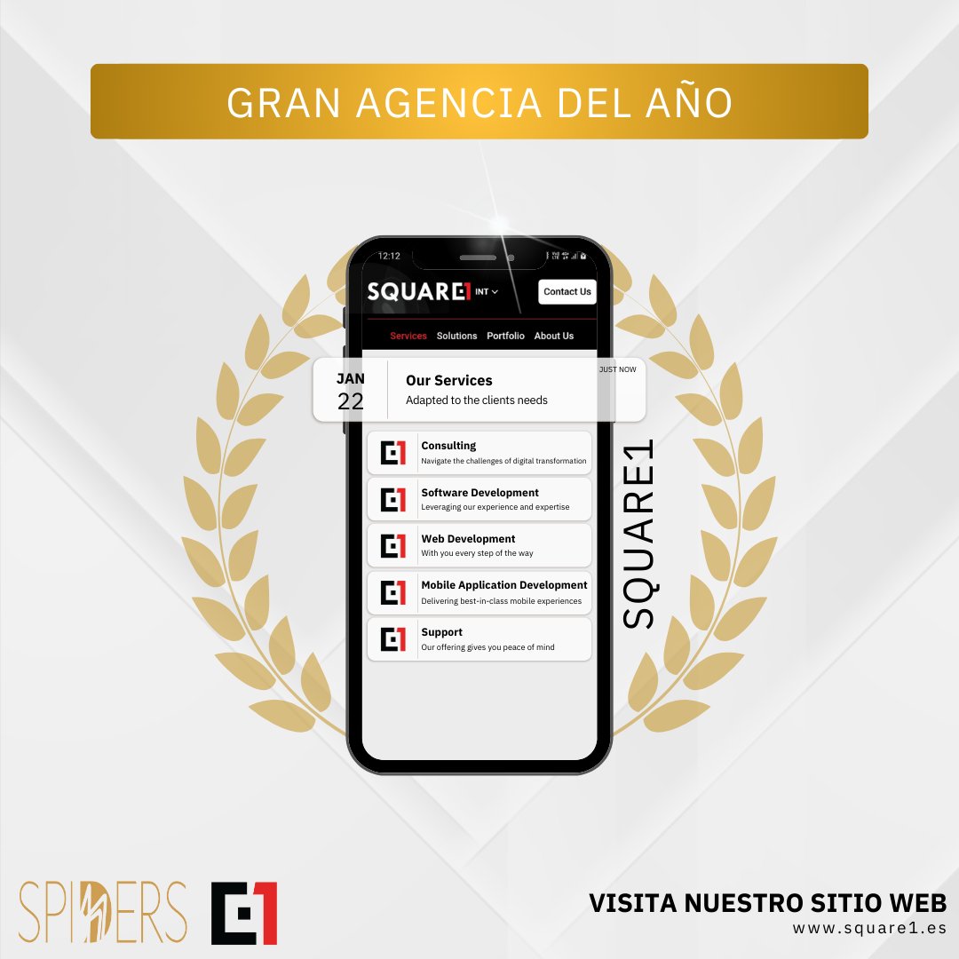 Square1 ha sido nominada para el Premio a la Gran Agencia del Año en los <a href="/spiderawards/">The Spiders</a> ! Nacida en Dublín en 2013, hemos crecido hasta convertirnos en una fuerza global con oficinas en Dublín, Londres, Sophia Antipolis, Alicante y Medellín.