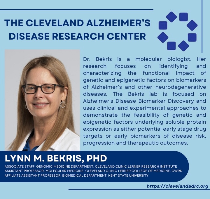CleveADRC's tweet photo. π§ Meet Dr. Bekris, on Team Member Tuesday! π #CADRC #Alzheimers #dementia #clevelandalzheimersresearch #ResearchRocks #clinicalresearch #TeamSpotlight #BHResearchTeam #ClinicalResearch #UniversityHospitals #CaseWesternReserve #StaffSpotlight #TeamMemberTuesday https://t.co/8SVNtJMtjF