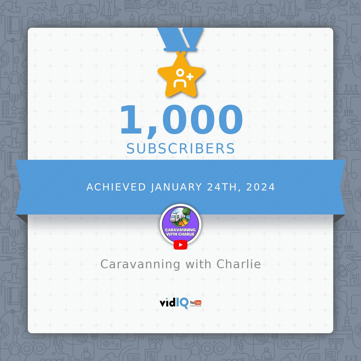 Yay! Finally reached 1000 YouTube subscribers! If you want to check out the channel go to youtube.com/@caravanningwi…