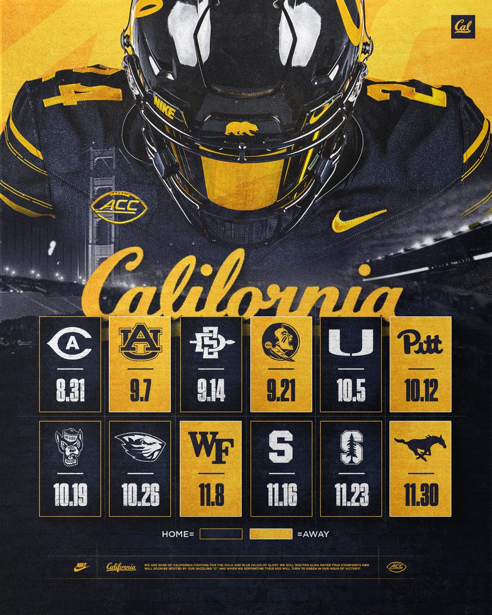 The 2024 schedule is here 🍿👀

#GoBears | #ALLIN