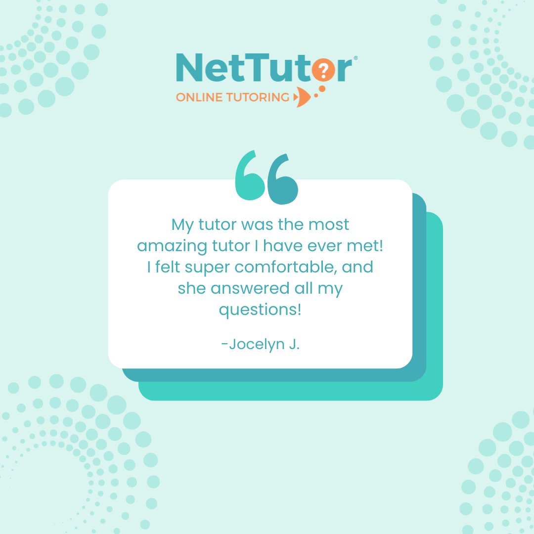 nettutor's tweet photo. We're always so happy to help each and every student! Whatever questions you have, we're here to guide you through them!

https://t.co/IYQc4KbrEG

#Tutor #OnlineTutoring #StudentSuccess #StudentAccess #WritingTutor #MathTutor #STEMTutor https://t.co/V09T49q4sR