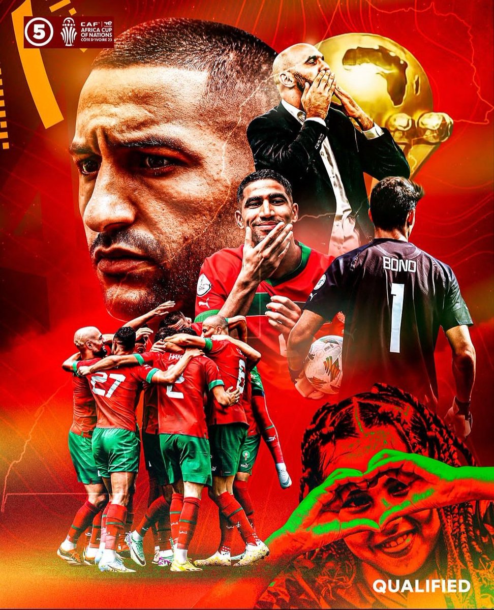 juicyAliien's tweet photo. QUALIFIED 🔥🔥🔥🔥🔥
Our thoughts were with our coach @WalidRegraguiof during alll the match.
Braaaavoo Lions 🇲🇦🇲🇦🇲🇦
#feypsv #CAN2023    #CAN2024 #CAN #المغرب https://t.co/9euFxRUHpg