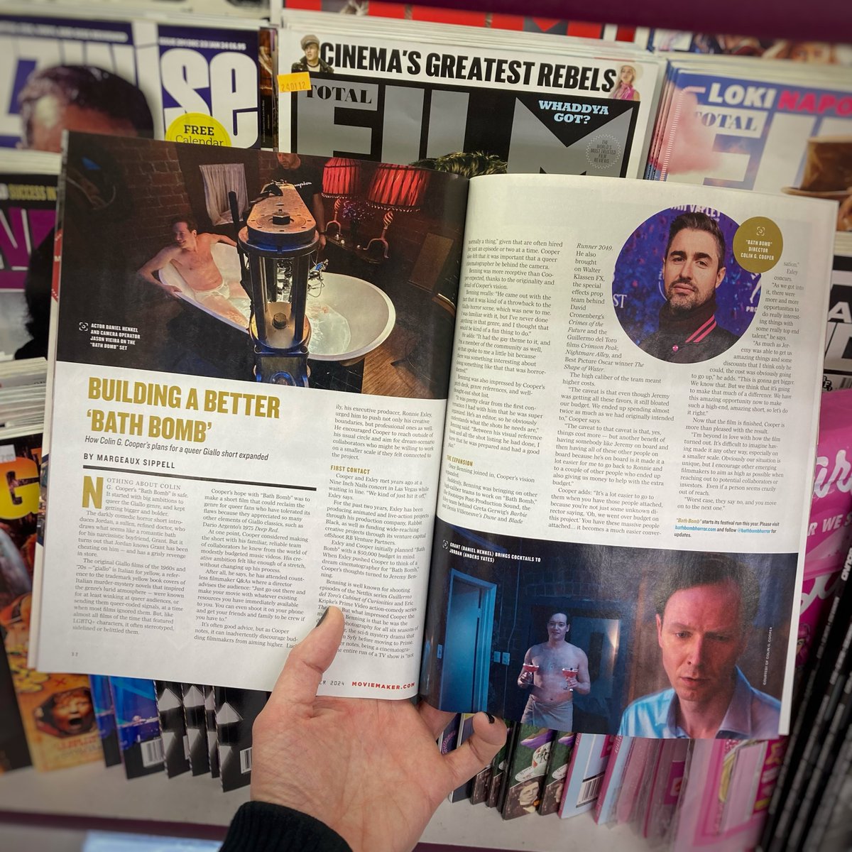 Bath Bomb News! We’re in the new edition of @moviemakermag 😱 Grab a copy and read about how our initially modest expectations snowballed into assembling a team of dream collaborators. Many thanks to Tim, Deirdre, Margeaux, and the rest of the team at MovieMaker 🖤