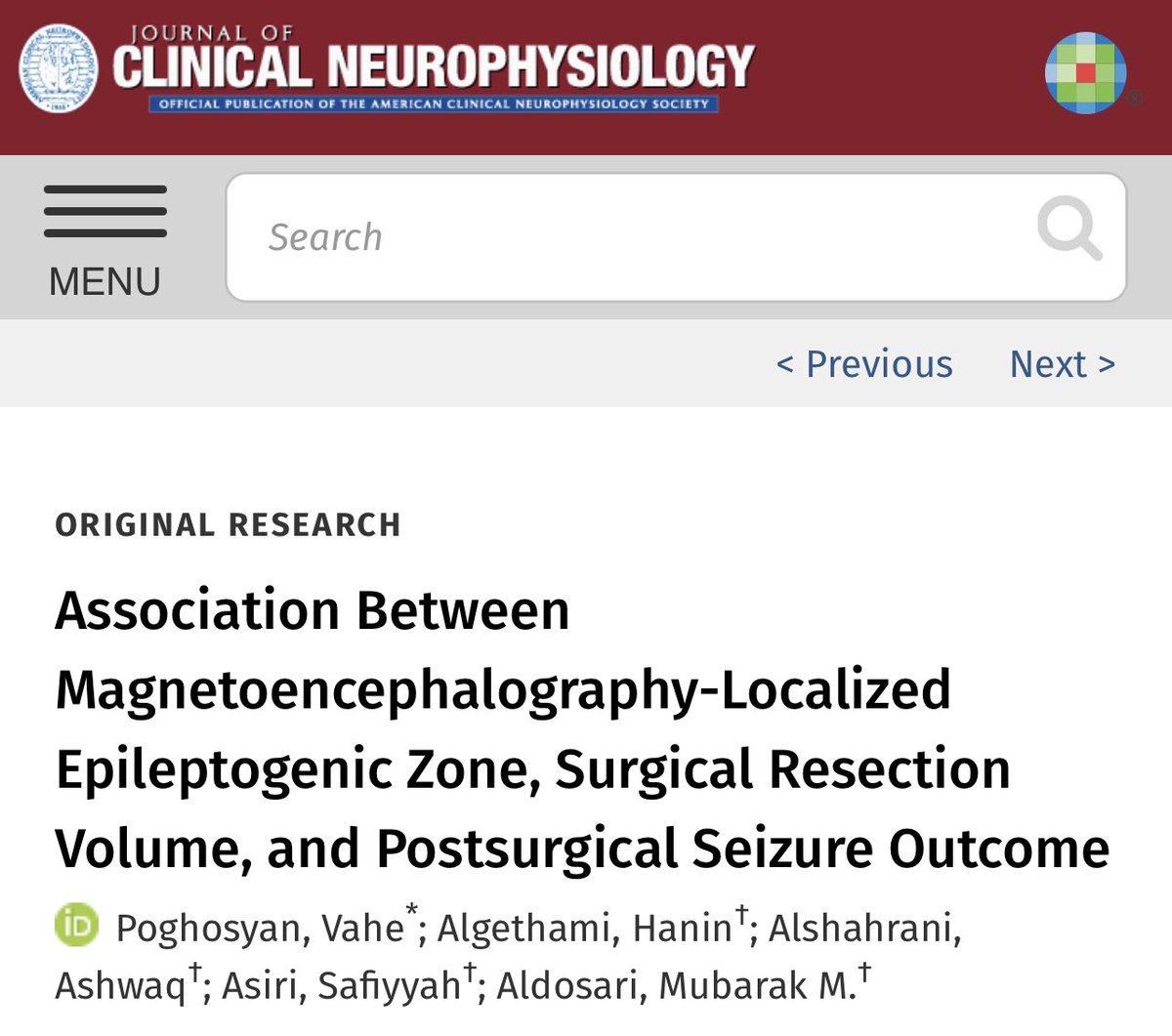 Mubarak M. Aldosari, MD, CSCN, ABCN tweet media