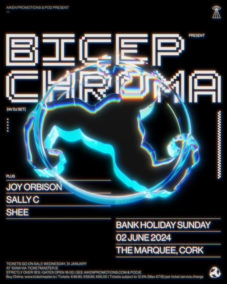 2nd of june i’m joining Bicep, Joy Orbison and Sally C in the marquee in cork.. wtf man haha
