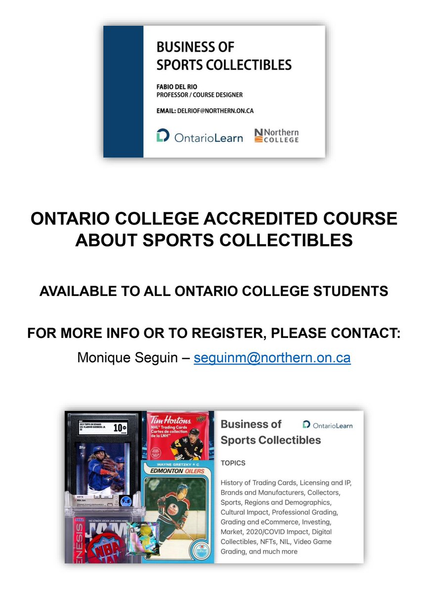 A big thank you to Rod Mawhood and the gang at @610CKTB for having me on the #NiagaraSportsReport this past weekend to talk about the Business of Sports Collectibles course.

Listen here: iheartradio.ca/610cktb/audio/…

For more info follow @CollectCourse.

#BizSportsCollectibles