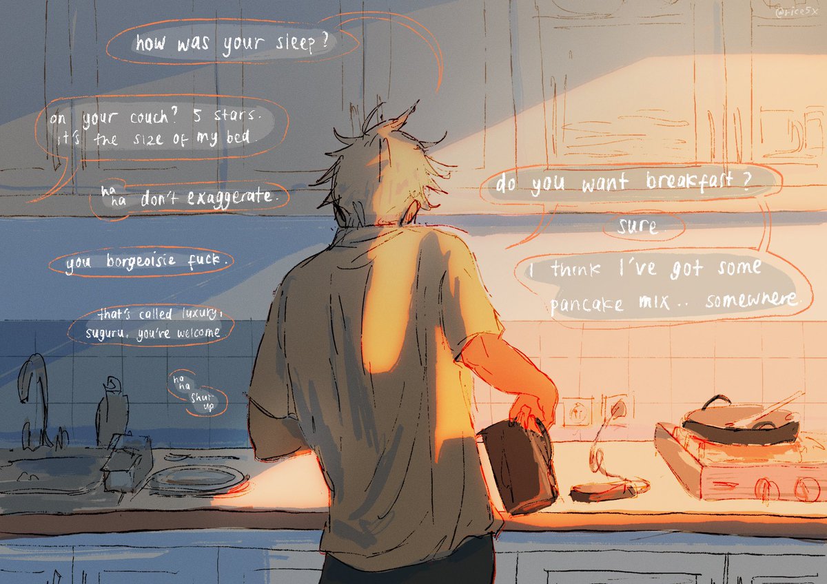 rice5x's tweet photo. pt 4. the morning after

#satosugu #jjk https://t.co/FOGNZgolGi