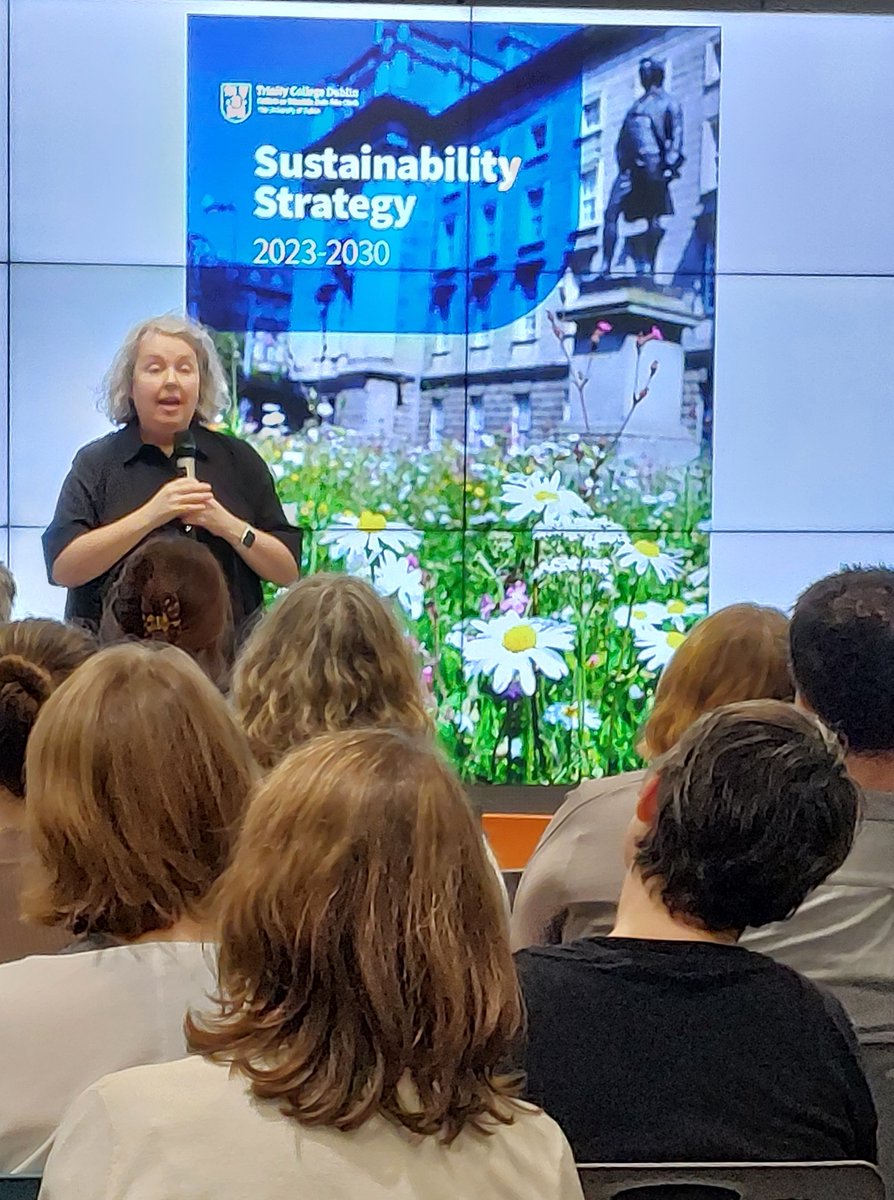 Congratulations to our colleague @JaneCStout and her team at #TrinitySustainability on the excellent @tcddublin Sustainability Strategy 2023-2030, launched today by @LindaDoyle . Read the new strategy at: tcd.ie/provost/sustai…