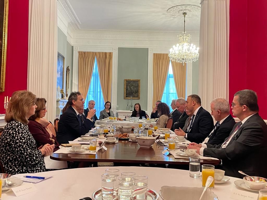hzomlot's tweet photo. A packed day. Emphasising the need for an immediate ceasefire in Gaza, accountability, and statehood recognition in separate briefings with EU ambassadors to the UK and at Westminster with British MPs. https://t.co/ujsvXcwbMs