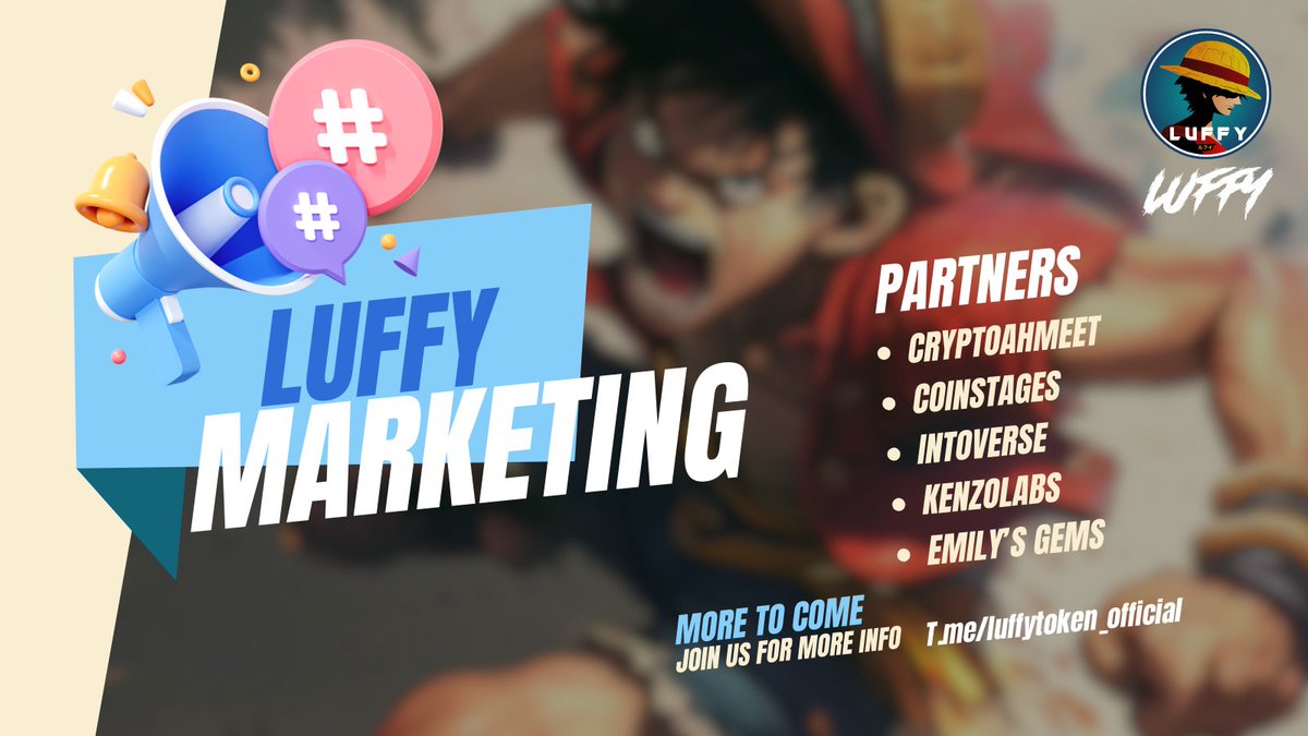 luffyinutoken's tweet image. Marketing campaign continue for #LuffyToken 

We have lined up another round of Binance articles + Telegram updates!
Join us for more info: T.me/luffytoken_off…

#CryptoCommunity #altcoins