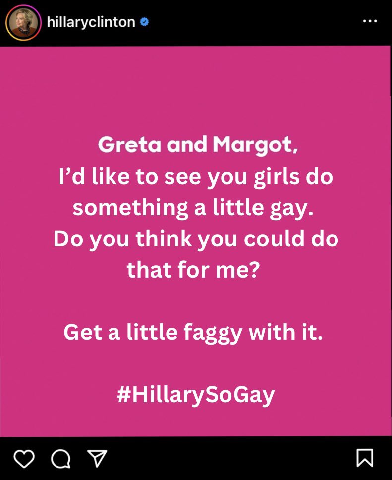 Poo_Crave's tweet photo. Hillary Clinton sends a message to Margot Robbie and Greta Gerwig post Oscar’s snub. https://t.co/tkYpzD2a4i