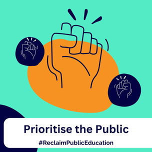 📢Free, quality, inclusive, public ed is a human right. Let's protect against private actors supplanting the public interest. Our future depends on it!

Sign the statement 'Reclaiming Public Education for All'👉educationbeforeprofit.org/sign-our-state… 

#ReclaimPublicEducation #WorldEducationDay
