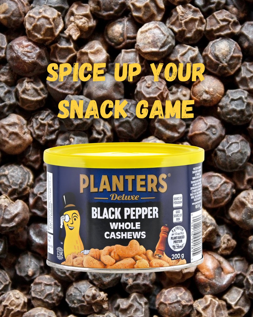 Spice up your snack game with Black Pepper Whole Cashews!