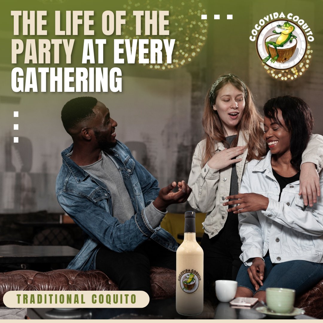 Your friends and family will be raving about your hosting skills when you serve up our mouth-watering traditional coquito at your next gathering. Our secret family recipe is a guaranteed crowd-pleaser! 🎊 

#CoquitoLove #PartyEssentials #DrinkUp #FamilyRecipe #IndulgeNow