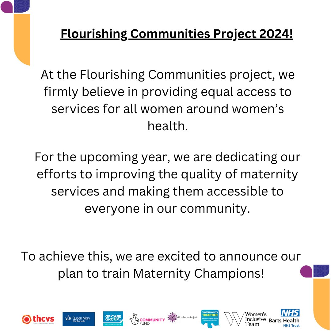 If you're interested to know more, reach out to us! Together, let's make a difference in the lives of Bangladeshi, Somali, and Migrant women in Tower Hamlets.#LimeHouseProject #Praxis #THCVS #WomensInclusiveTeam #WomensHealth #MaternityServices
