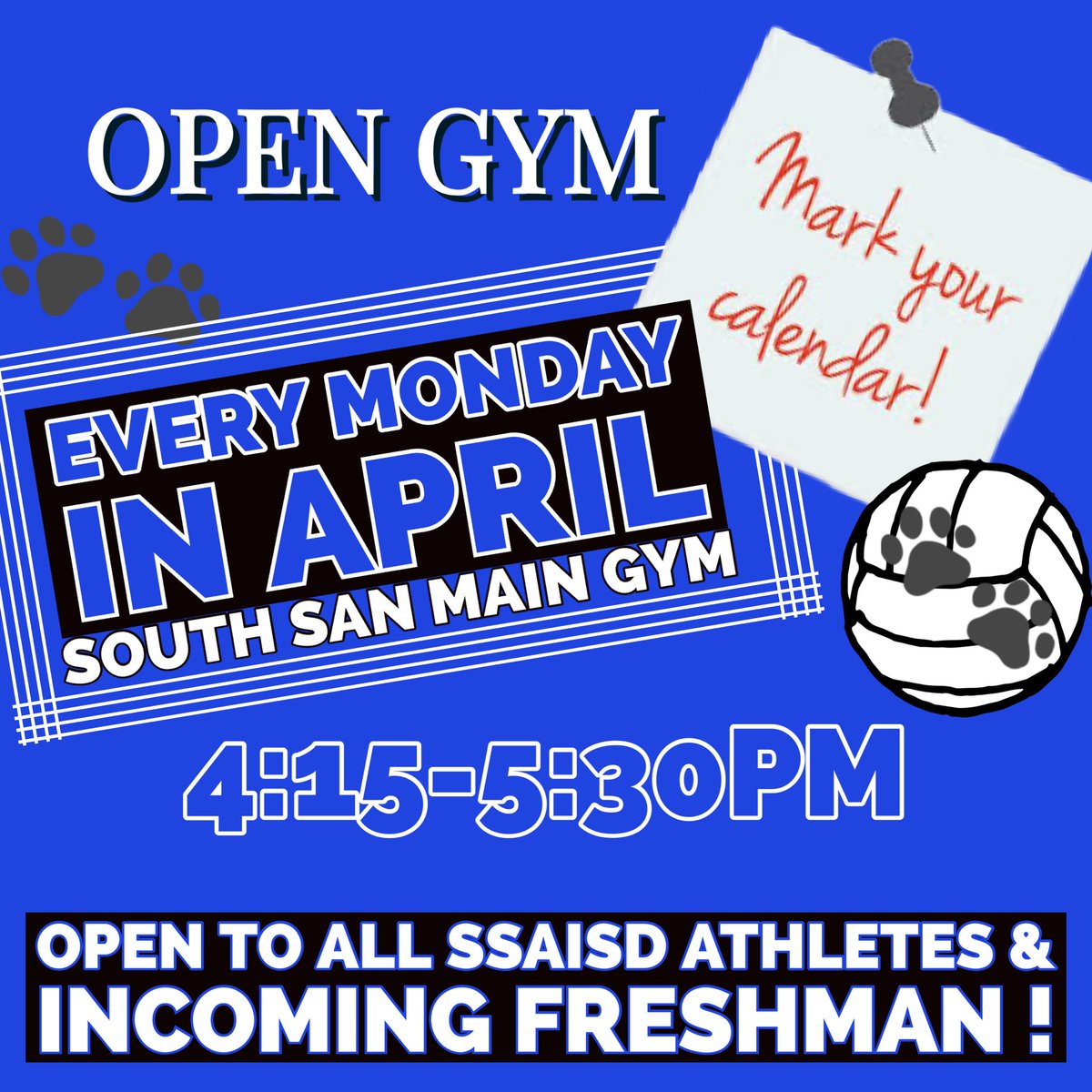 Mark your calendars for April!