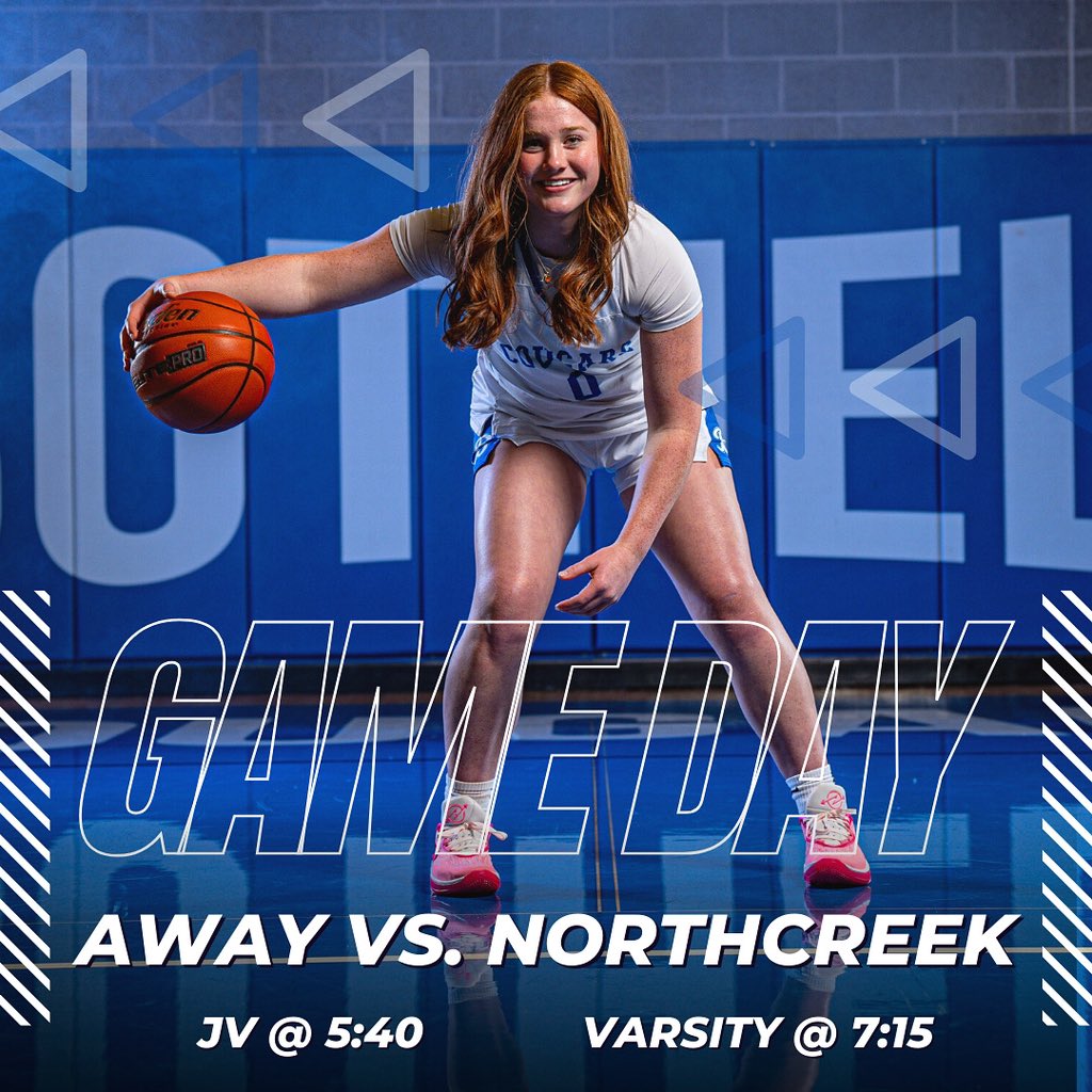 ‼️ ITS GAME DAY ‼️ 

Your #bhsladycougs play their first of two games this week away vs. Northcreek! Let’s show our support and pack the stands!!

JV @ 5:40
Varsity @ 7:15

Go Cougs! 🐾💙🐾