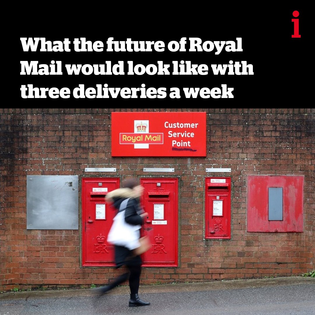 An Ofcom report claims falling demand for sending letters justifies cutting the frequency of deliveries from six days to five or three But what would the future of Royal Mail look like with three-day-a-week deliveries? @ruth_comerford and @connie_dimsdale explore 🧵