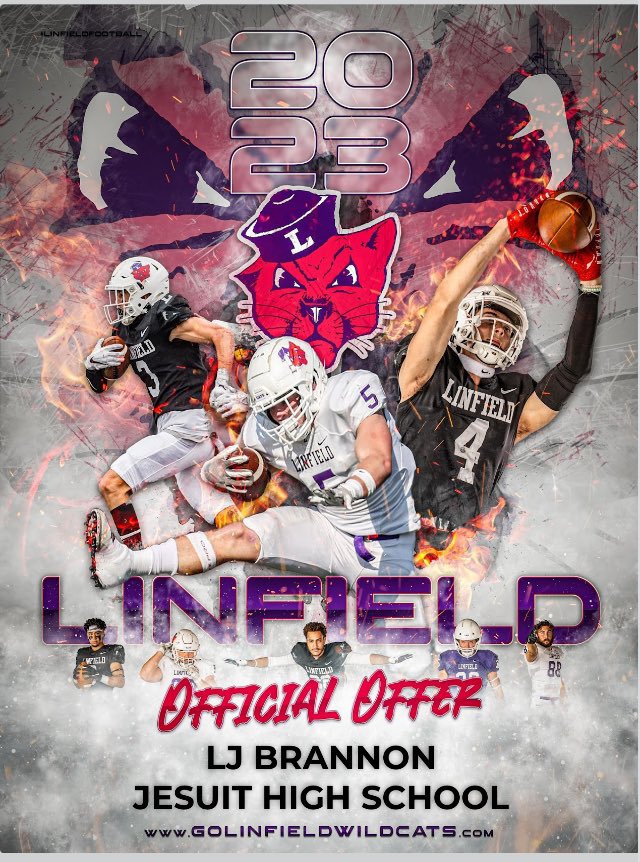 lj.brannon (@lj_brannon) on Twitter photo After a great talk with <a href="/CoachFendall/">Neil Fendall - Father, Husband, Coach</a> I am blessed to have a received an offer to Linfield🙏🏽
<a href="/IAmTDowns/">DBSelect_TDowns</a> <a href="/247Sports/">247Sports</a> <a href="/247recruiting/">247Sports Recruiting</a> <a href="/heykevinjohn/">Kevin John</a> <a href="/SacBee_JoeD/">Joe Davidson</a> <a href="/Jesuitsacfball/">Jesuit Marauder Football</a> After a great talk with <a href="/CoachFendall/">Neil Fendall - Father, Husband, Coach</a> I am blessed to have a received an offer to Linfield🙏🏽
<a href="/IAmTDowns/">DBSelect_TDowns</a> <a href="/247Sports/">247Sports</a> <a href="/247recruiting/">247Sports Recruiting</a> <a href="/heykevinjohn/">Kevin John</a> <a href="/SacBee_JoeD/">Joe Davidson</a> <a href="/Jesuitsacfball/">Jesuit Marauder Football</a>